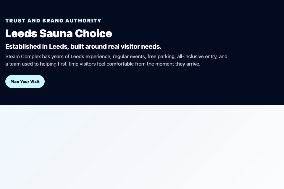 Trust and brand authority section preview